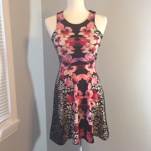 Floral Cheetah Dress
